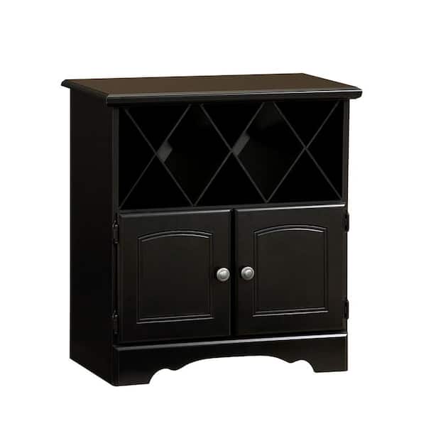 Inspirations by Broyhill 1-Shelf Engineered Wood Wine Cabinet with Bottle Storage in Black