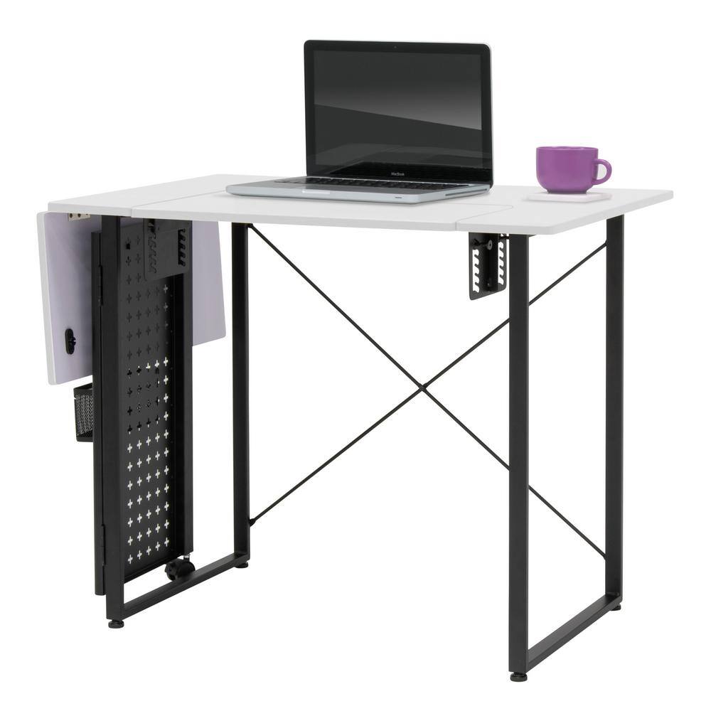 Graphite Black Pivot Sewing Table with Swingout Storage Panel