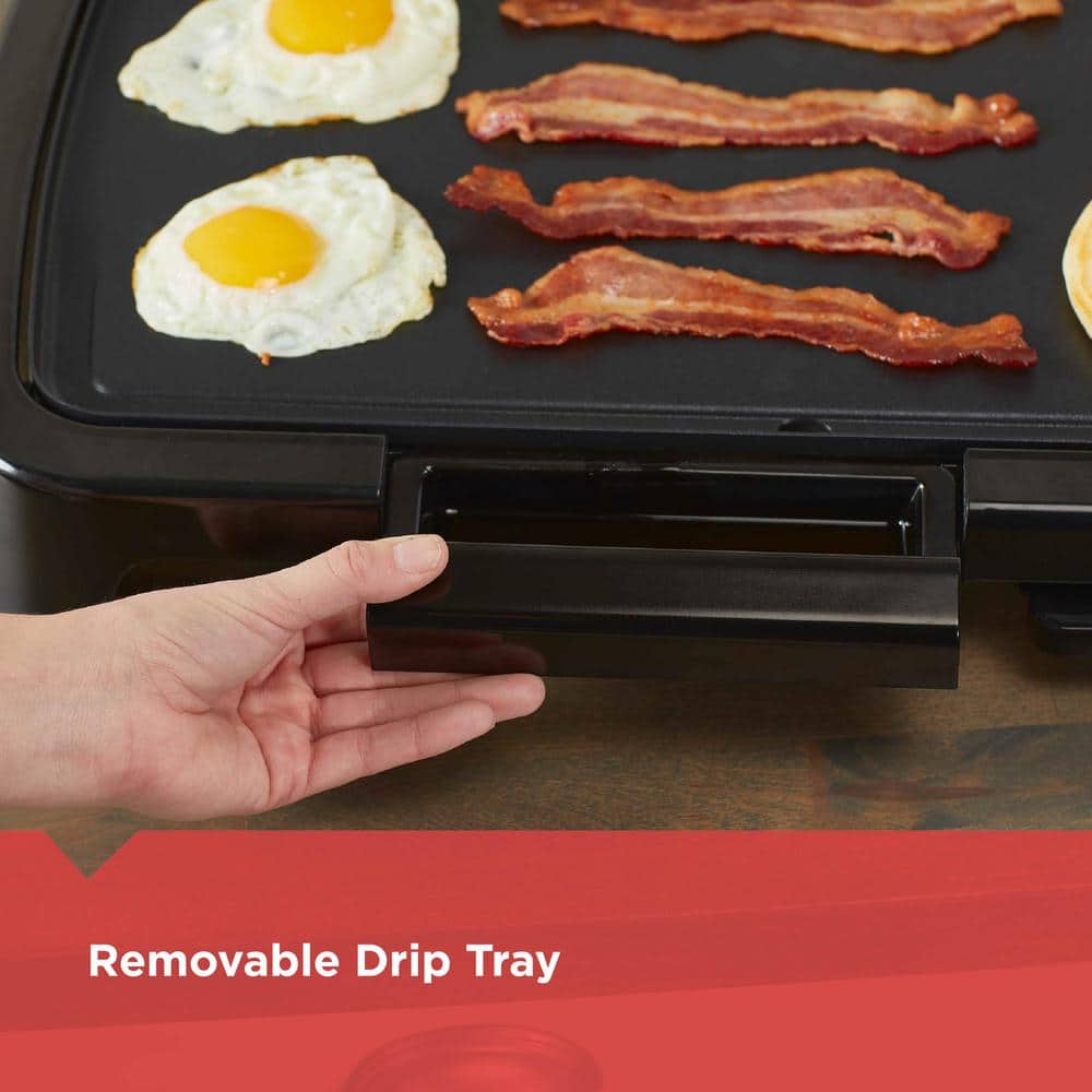 Family Sized Electric Griddle with Warming Tray