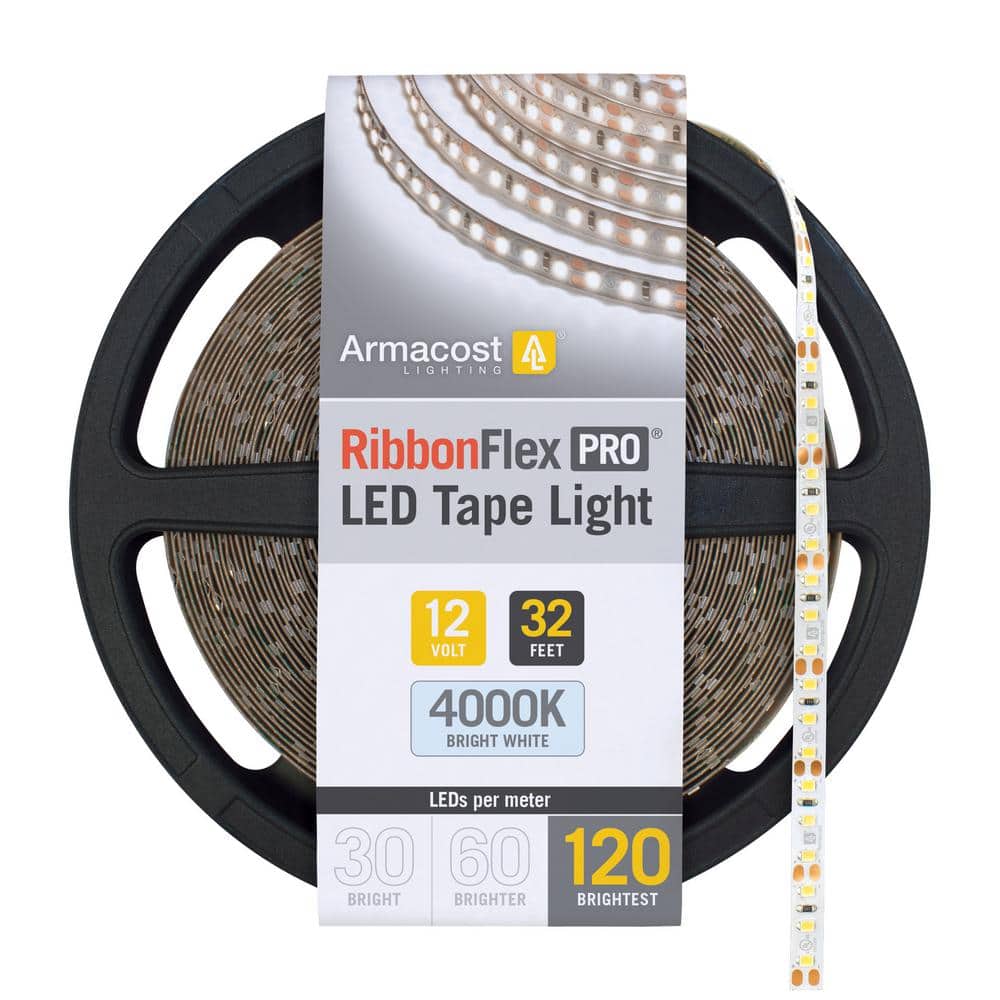 32.8 ft Bright White LED Tape Light with 3M Adhesive