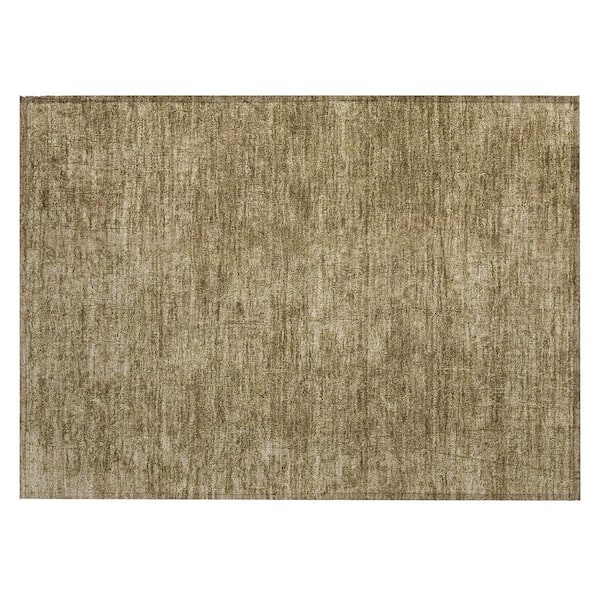 Tan 2 ft. x 3 ft. Woven Abstract Rectangle Indoor/Outdoor Area Rug