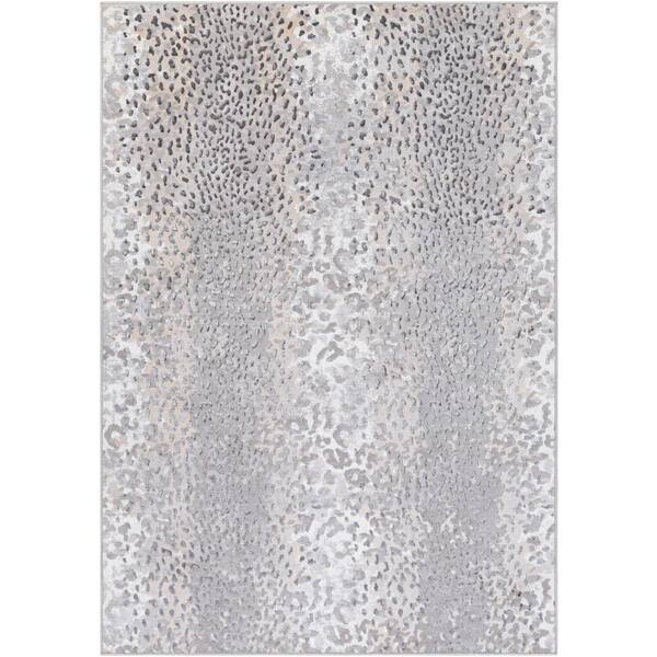 Livabliss Perception Light Gray Modern 5 ft. x 7 ft. Indoor Area Rug