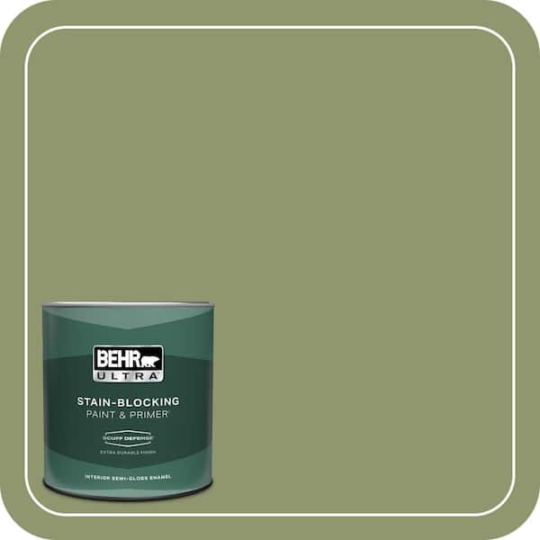 BEHR ULTRA 1 qt. #410F-5 Boston Fern Extra Durable Semi-Gloss Enamel Interior Paint & Primer