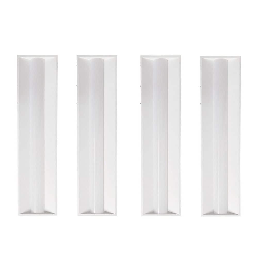 1 ft. x 4 ft. White Integrated LED Commercial Troffer Light (4-Pack) price history on PriceWatchPro