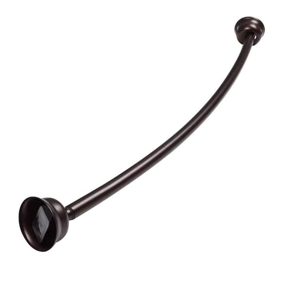 Utopia Alley 72 In Aluminum Curved, Oil Rubbed Bronze Shower Curtain Rod Curved