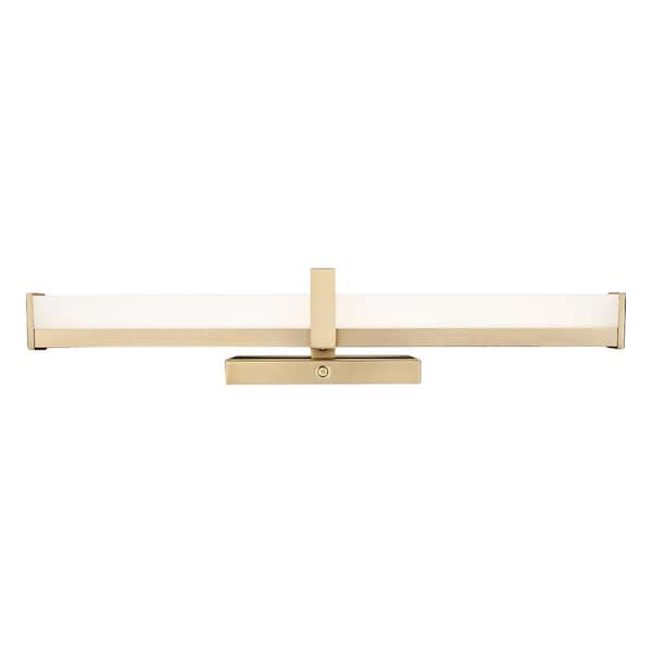 Elon 3.75 in. 1-Light LED Vanity Light in Brushed Champagne Bronze with Opal Glass
