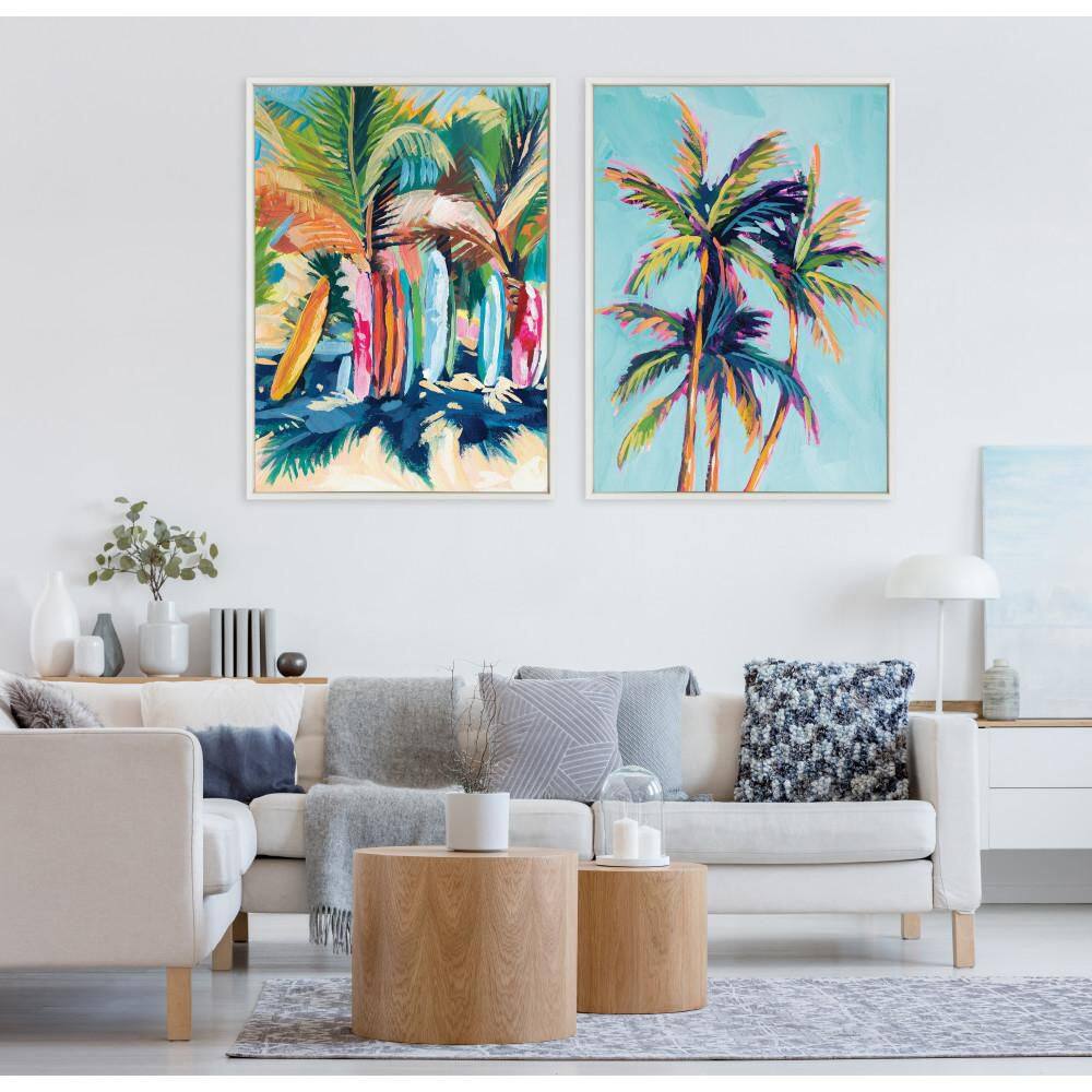 "Sylvie ""Surf and Sand"" by Rachel Christopoulos 2 Piece White Framed Art Print Set 28 in. x 38 in." price history on PriceWatchPro