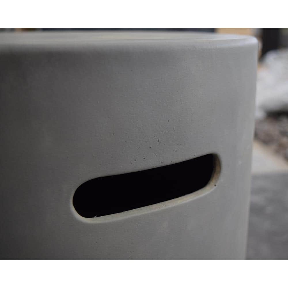 Light Gray Concrete Propane Tank Cover and Side Table