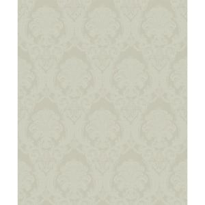 Renatta Cream Damask Vinyl Wallpaper