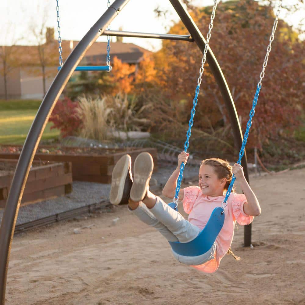 Blue and Gray Steel and Polyethylene Adventure Tower Playset