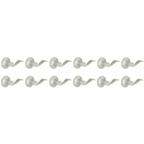Wave Satin Nickel Hall/Closet Passage Door Handle 12-Pack
