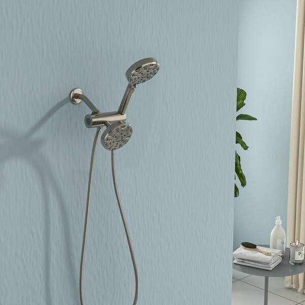 5-Spray 5 in. Fixed Shower Head with Pause in Brushed Nickel 5-Spray 5 in. Fixed Shower Head with Pause in Brushed Nickel