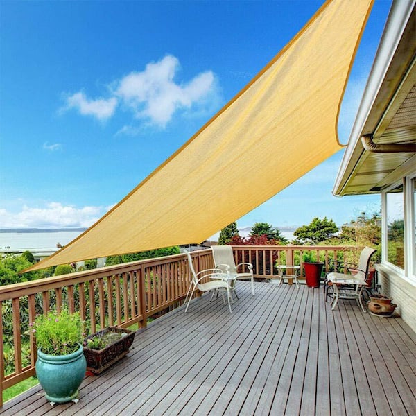 185 GSM Rectangle Sun Shade Sail, for Patio Garden and Swimming Pool
