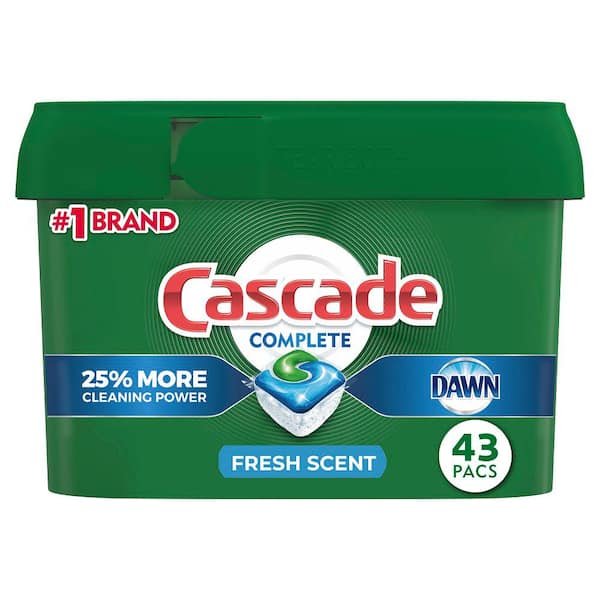 Cascade Complete ActionPacs Fresh Scent Dishwasher Detergent with Dawn (43-Count)