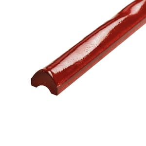 Antic Special Torelo Red Moon 3/4 in. x 6 in. Glossy Ceramic Wall Tile Trim