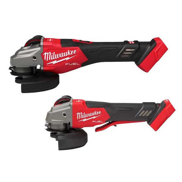 M18 FUEL 18V Lith-Ion Brushless Cordless 4-1/2 in. /6 in. Braking Grinder w/ Slide Switch and Grinder w/ Paddle Switch