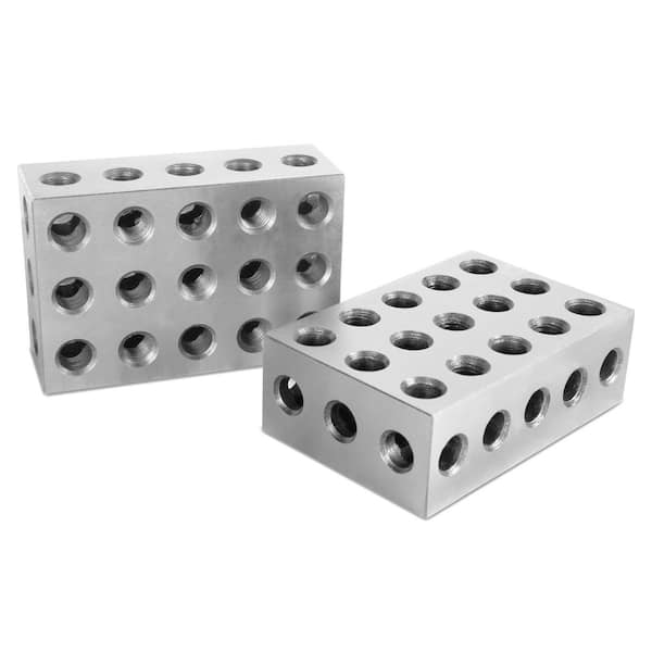 6 x 4 x 2 in. Hardened-Steel Precision 2-4-6 Gauge Blocks, Alternative 123 Blocks, 2-Pack