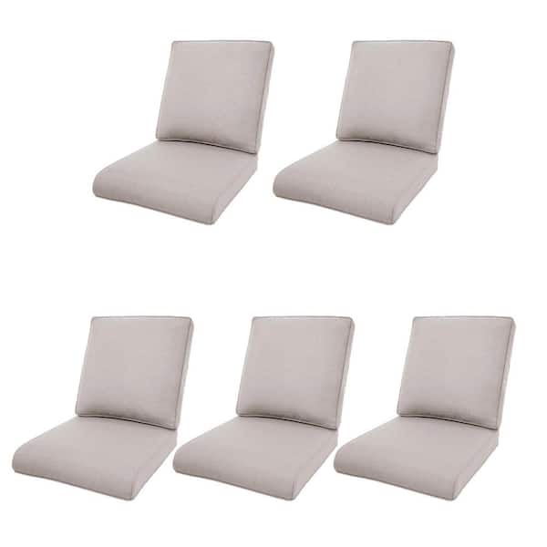 Gymojoy 22 in. x 25 in. 10-Piece Deep Seating Outdoor Lounge Chair Replacement Cushion and Back Pillow in Beige