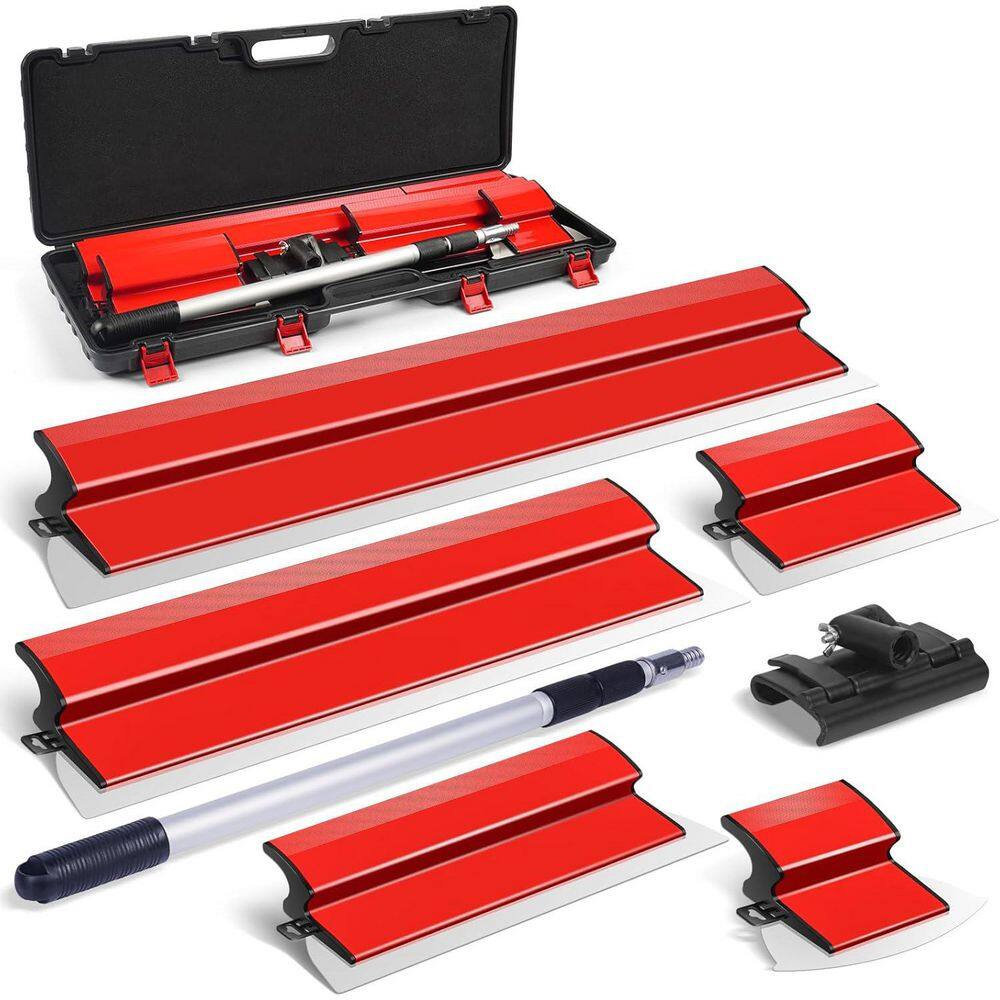 Stainless Steel 6, 10, 16, 24 and 32 in. Drywall Skimming Blade Set with Portable Case and 28-62 in. Extension Handle price history on PriceWatchPro