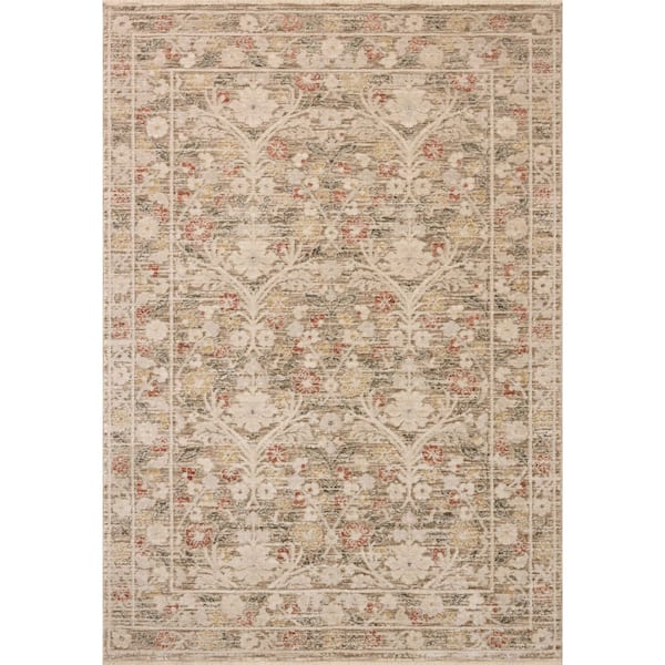 Clarisse Grey / Multi 2 ft. x 3 ft. Traditional Accent Rug