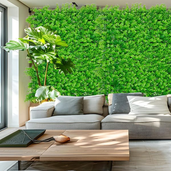 (20pcs) 20 in. x20 in. Boxwood Panels Artificial Grass Moss Hedge Panel, Premium Artificial Turf Mat