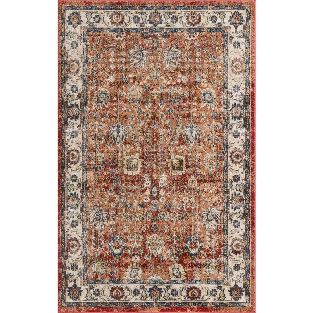 Unique Loom Utopia Antheia Terracotta 5' 0 x 8' 0 Area Rug 3135301