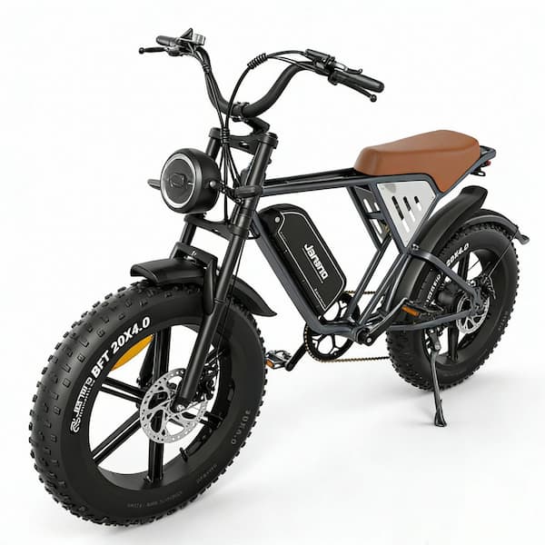 20 in. 750-Watt Fat Tire 48-Volt Removable Lithium Battery Shimano 7-Speed White Electric Folding Bike for Adults