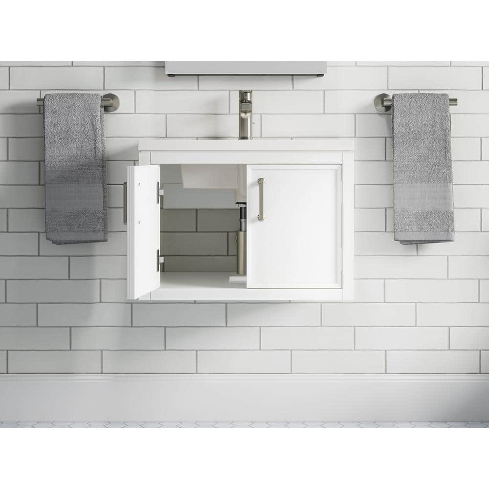 Winnow 24" White Quartz Top Freestanding Single Sink Vanity