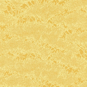 Absolutely Chic Yellow Cherry Blossom Motif Vinyl on Non-Woven Non-Pasted Matte Finish Wallpaper (Covers 57.75 sq.ft.)
