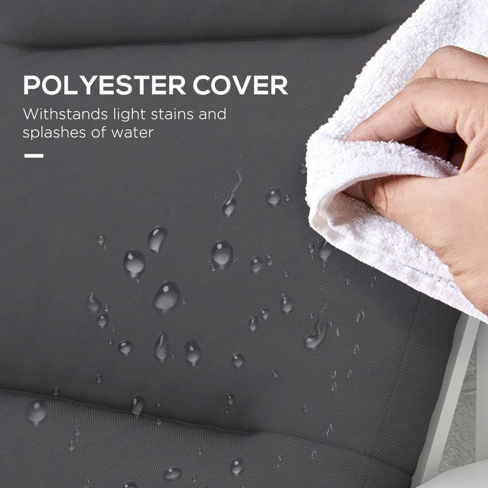 Gray Water-Resistant Adirondack Chair Cushion Set