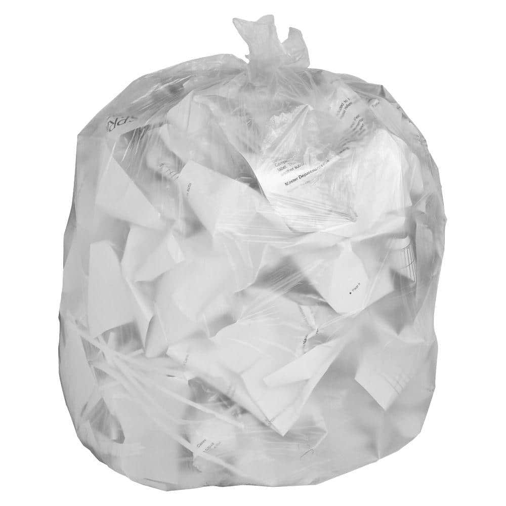 10 Gal. Clear Waste Liner Trash Bags (500-Count)