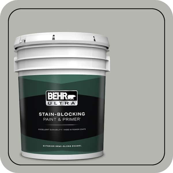 BEHR ULTRA 5 gal. #PPU25-08 Heirloom Silver Semi-Gloss Enamel Exterior Paint & Primer