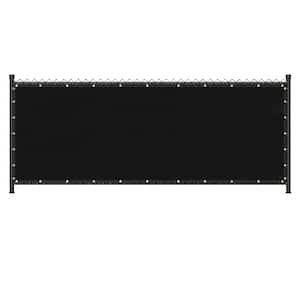 Black Plastic Mesh for Private Border Fencing 6 ft. x 50 ft. 170 GSM 90% Blockage