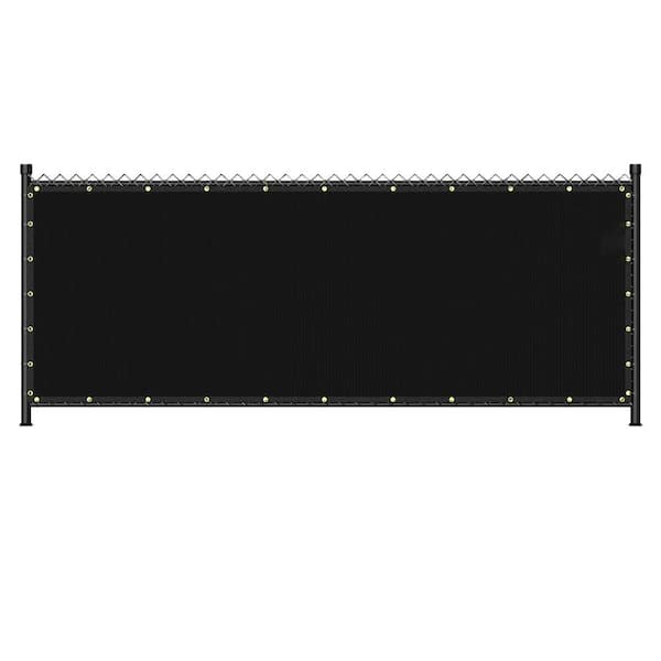 Black Plastic Mesh for Private Border Fencing 6 ft. x 50 ft. 170 GSM 90% Blockage
