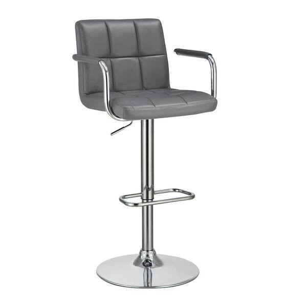 grid bar stool grey