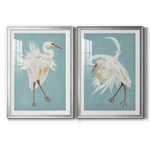 Heron Plumage V by Wexford Homes 2-Pieces Framed Abstract Paper Art Print 30.5 in. x 42.5 in.