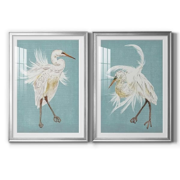 Wexford Home Heron Plumage V by Wexford Homes 2-Pieces Framed Abstract Paper Art Print 22.5 in. x 30.5 in.