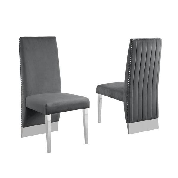 Best Quality Furniture Omar Dark Gray, Best Quality Dining Chairs