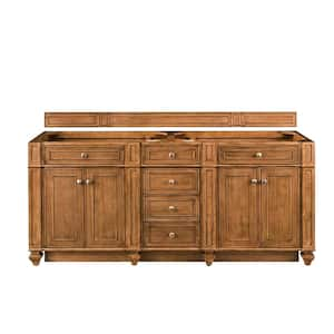 Bristol 72.0 in. W x 22.5 in. D x 32.8 in. H Single Bath Vanity Cabinet without Top in Saddle Brown