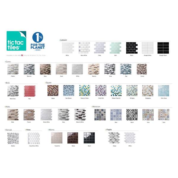 Tic Tac Tiles Como Crema 12 In W X 12 In H Peel And Stick Decorative Mosaic Wall Tile Backsplash 10 Tiles Hd Brs51 10 The Home Depot