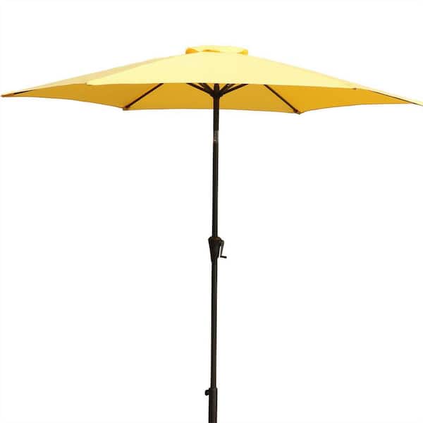 Siavonce 9 ft. Pole Market Umbrella with Carry Bag in Yellow