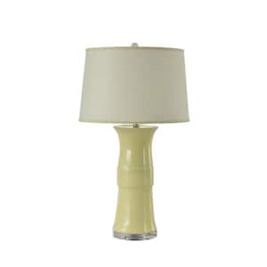 30 in. Cream Transitional, Classic, Designer Bedside Table Lamp for Living Room, Bedroom with Linen Shade