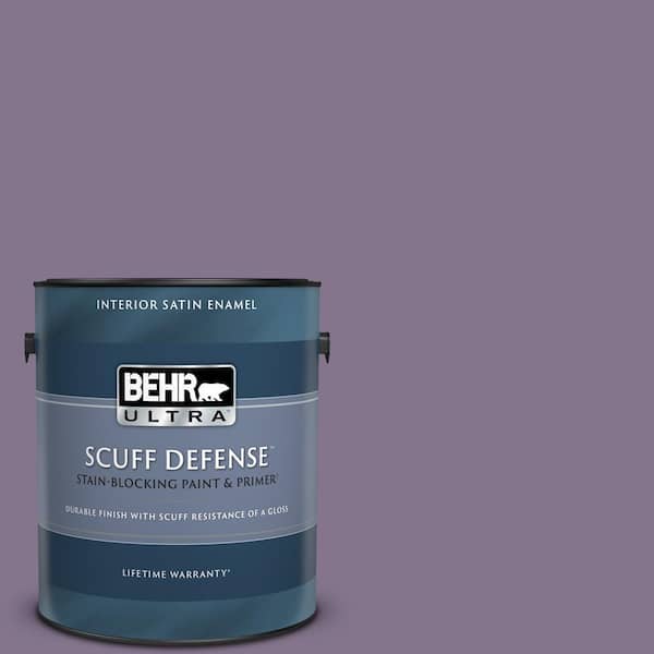 BEHR ULTRA 1 gal. #S100-5 Purple Potion Extra Durable Satin Enamel Interior Paint & Primer
