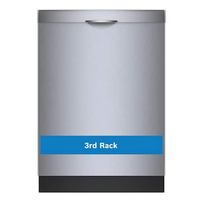 300 Series 24 in. Stainless Steel Top Control Tall Tub Scoop Handle Dishwasher w/ Stainless Steel Tub, 3rd Rack, 46 dBA