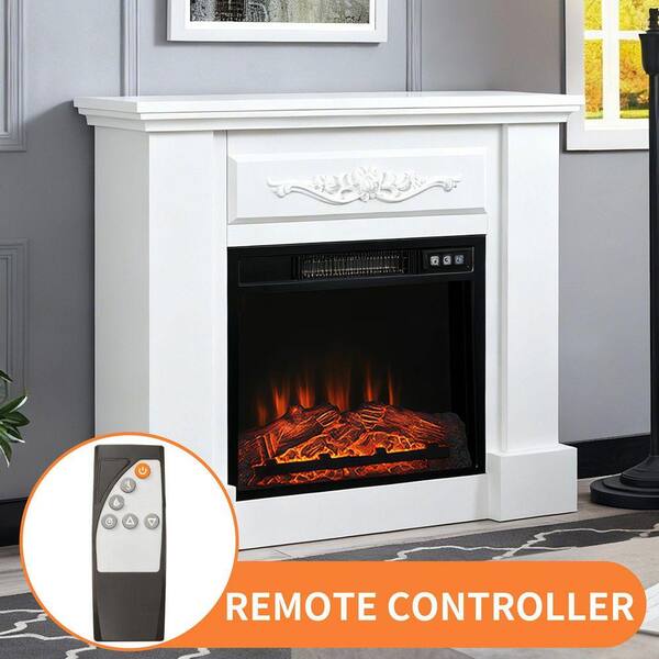 ToolCat 32 in. Freestanding Mantel Surround with 18 in. Electric