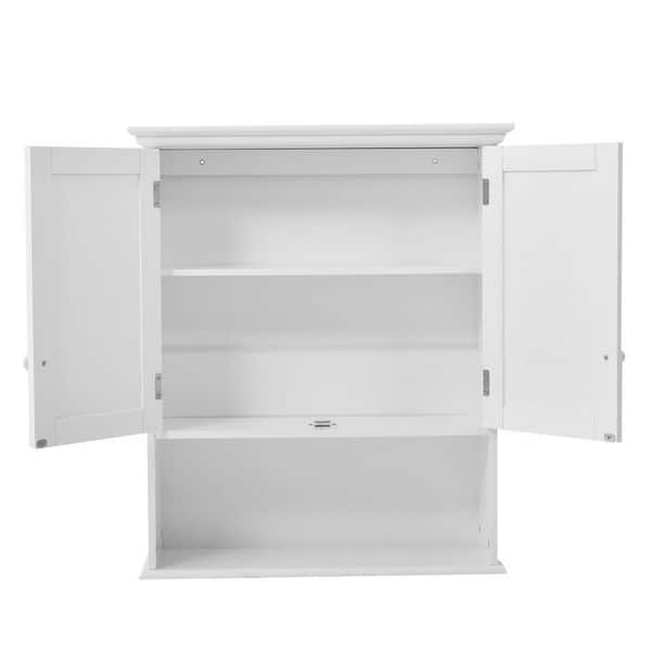 D Bathroom Storage Wall Cabinet, Wall Storage Shelves With Doors