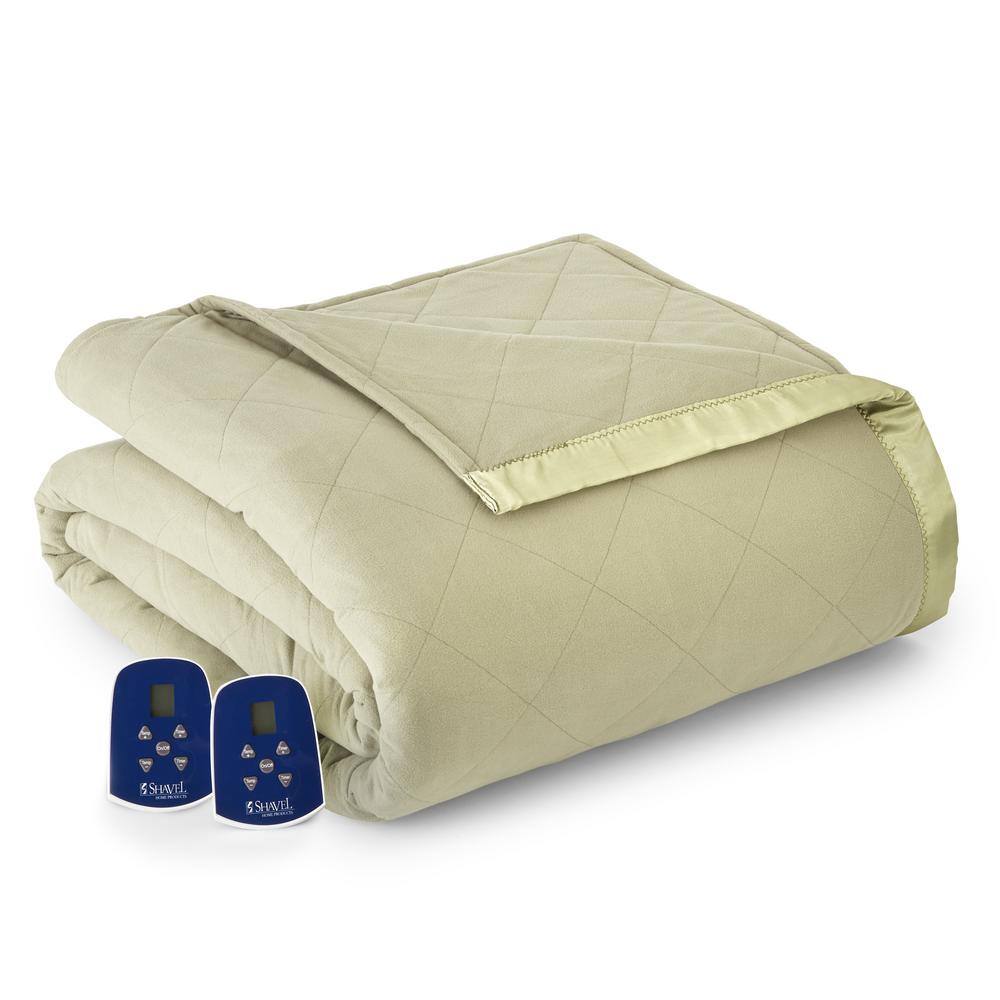 Micro Flannel King/Cal King Meadow Electric Heated Comforter/Blanket  EBKGMDW - The Home Depot