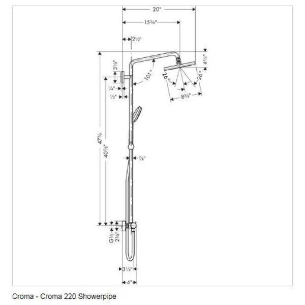 Hansgrohe Croma Duschrohr-Set Mit Duschkopf, Handbrause & 63 Zoll Schlauch – Chrom, Mit AirPower-Technologie & Verbrühungsschutz