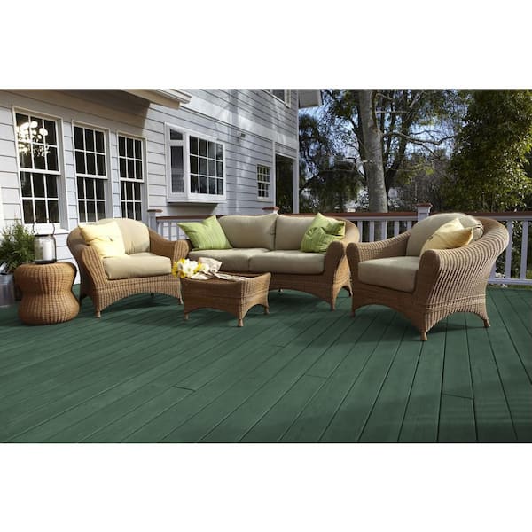 5 gal. #ST-114 Mountain Spruce Semi-Transparent Waterproofing Exterior Wood Stain and Sealer