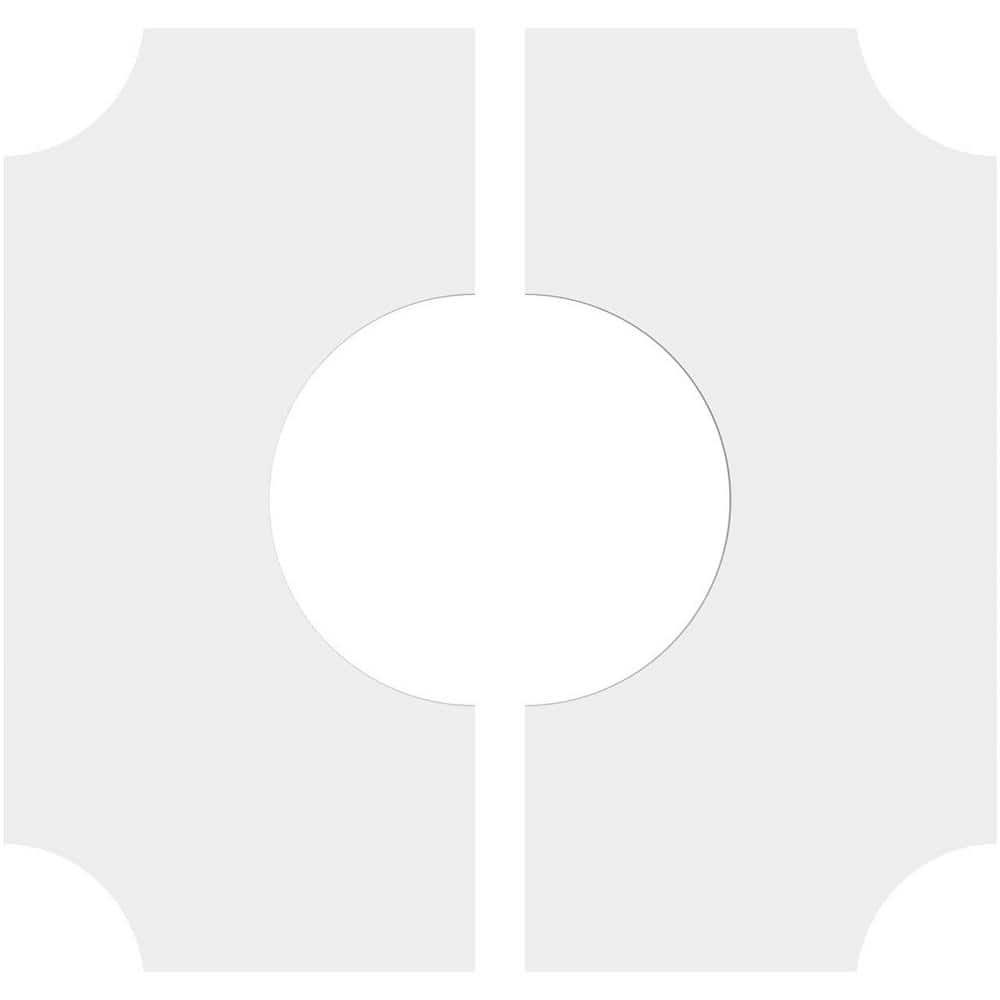 Locke 12" White PVC Contemporary Ceiling Medallion